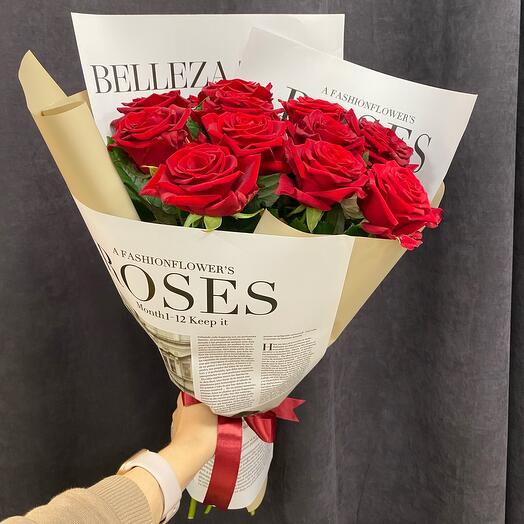 Ramo de 11 rosas rojas