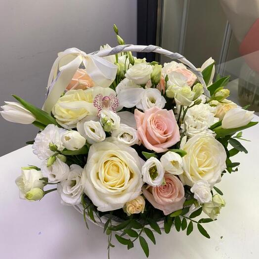 Basket with flowers