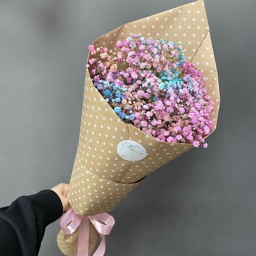 Букет из радужной гипсофилы 🦄