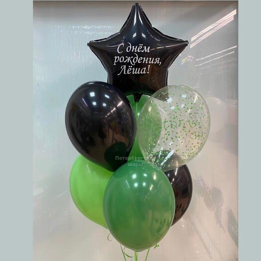 Set of black and green