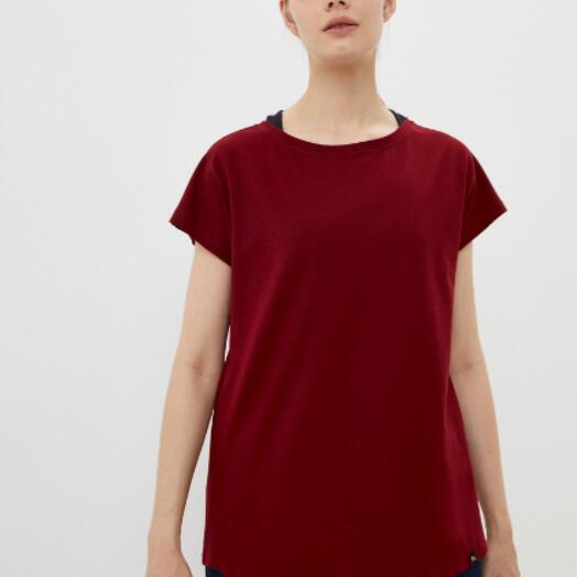 Футболка женская бордовая  Simple collection