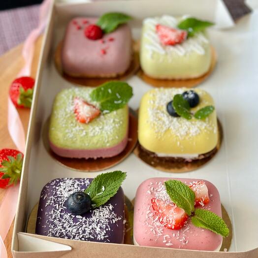 Полезные сладости без сахара, глютена и лактозы, vegan🌱 Ассорти из 6 пирожных
