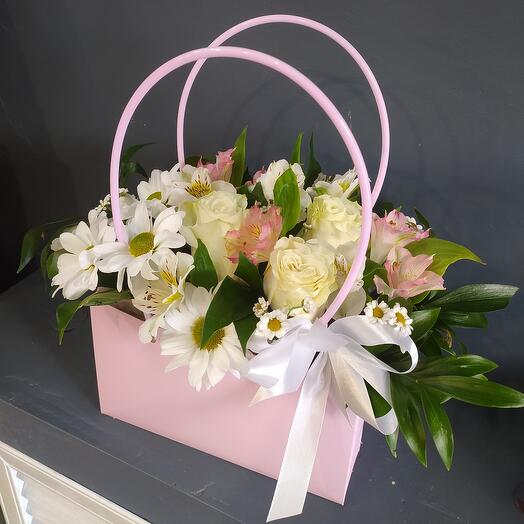 Flowers in a handbag