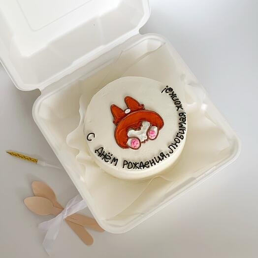 Bento cake as a gift from corgi "Happy birthday, my beloved ass"