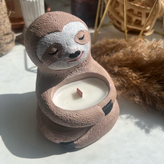 Свічка лінивець аромат зелений чай з м'ятою