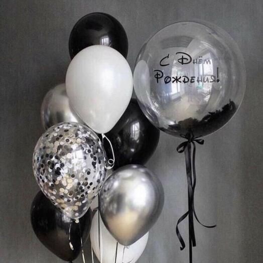 Balloons with helium in the fountain 24