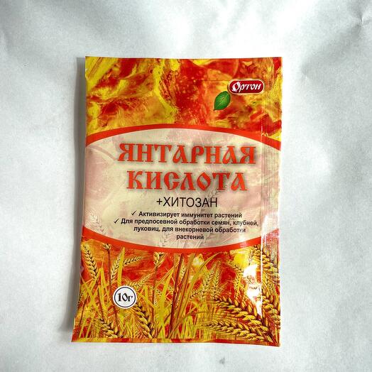 Удобрение для цветов и плодовых культур «янтарная кислота»