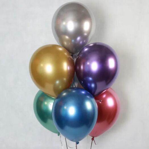 Фонтан Шаров латекс хром, набор 7шт