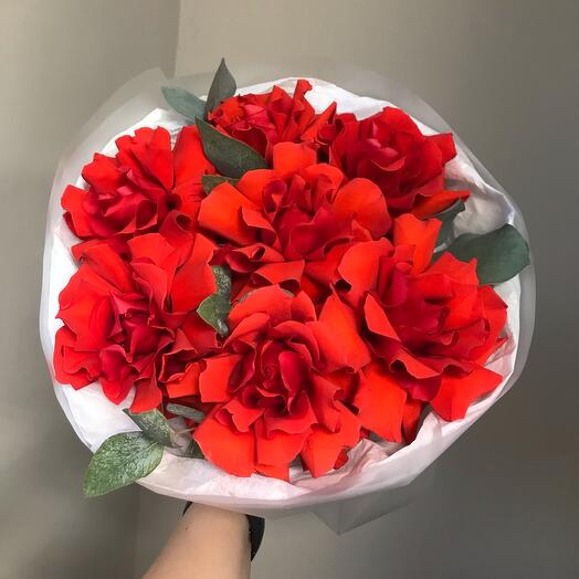 Аленький цветочек 🌹букет с алых роз. сорт Нина