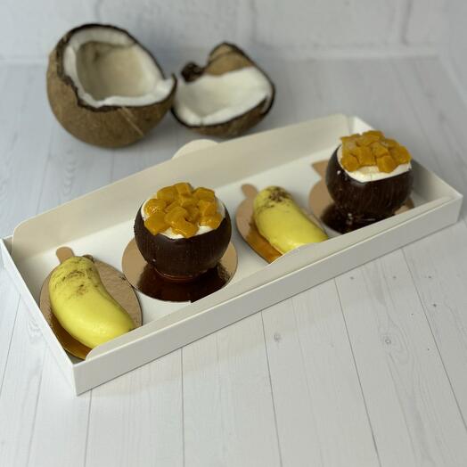 Набор пирожных Без Сахара "Тропики"  4 шт