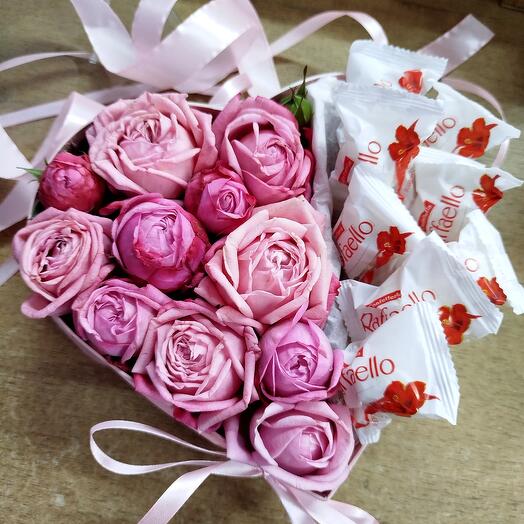 Flores en Caja "Peonías" peonía rosa Raffaello