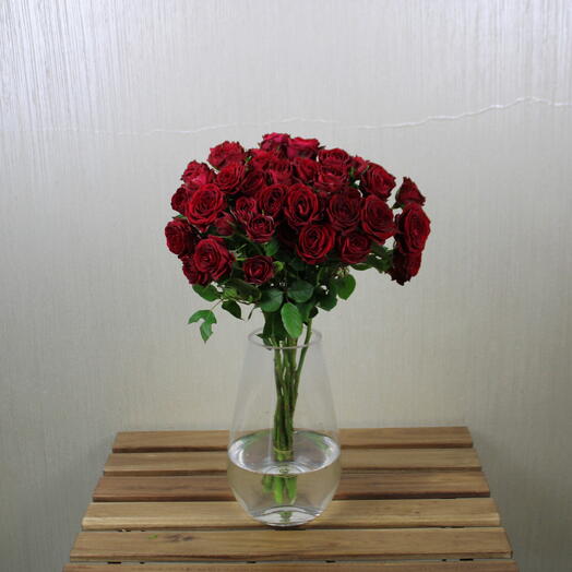 Red Spray Rose Vase