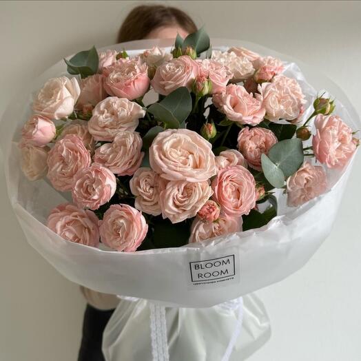 💖нежный букет из кустовой розы Мадам Бомбасик