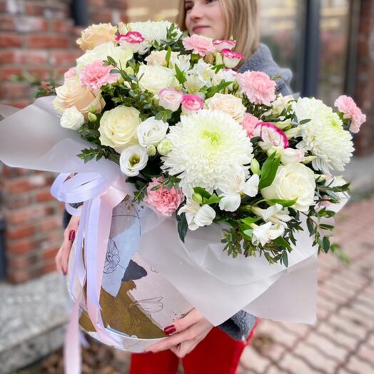 Большая композиция в коробке на 8 марта💞