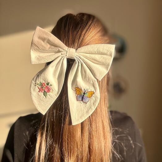 Бант для волос ручной работы