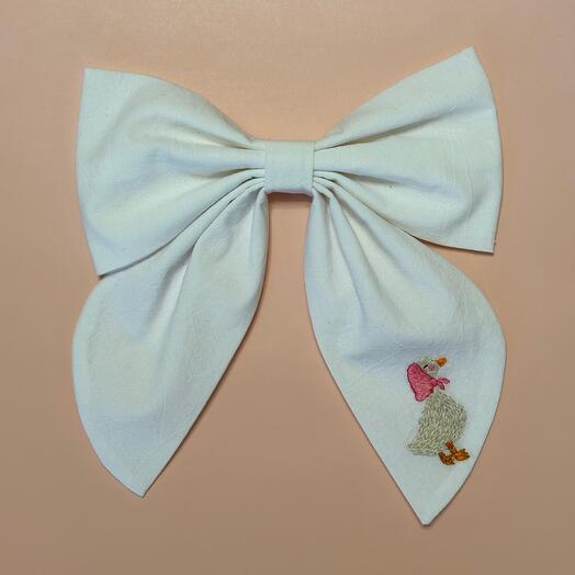 Бант для волос ручной работы «гусик»