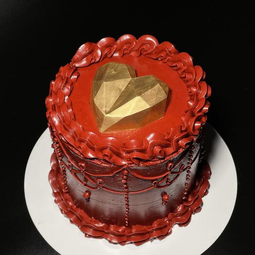 Торт в стиле ламбет на 14 февраля