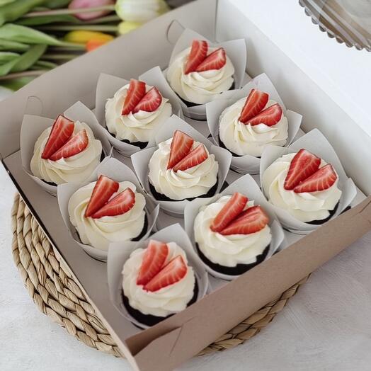 Капкейки 9 шт ассорти