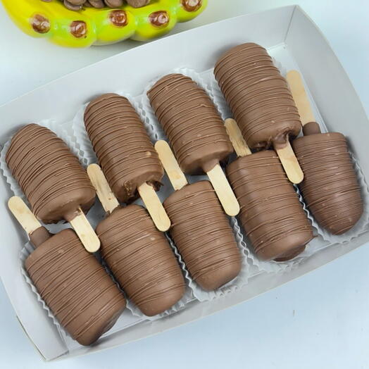 9 Belgian Milk chocolate covered bananas