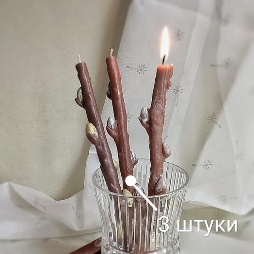 Свечи веточки Вербы 3 штуки