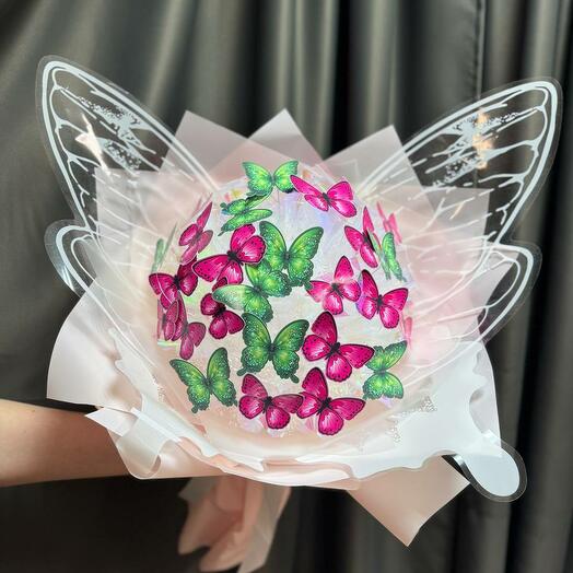 Букет светящийся из бабочек