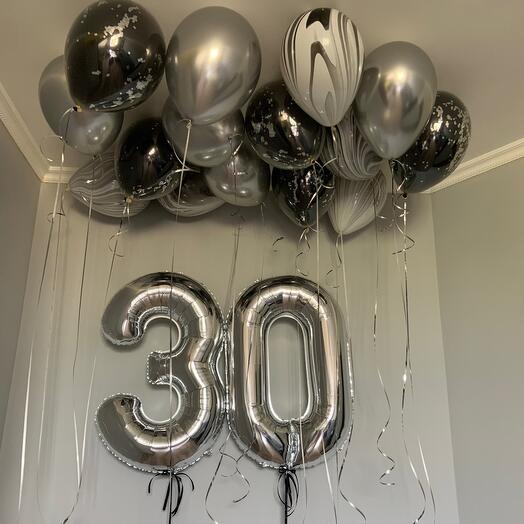 Воздушные шары на 30 лет