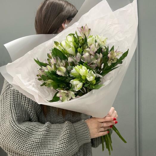 Монобукет с альстромериями микс