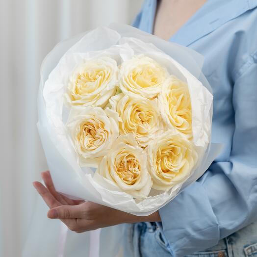 Букет из 7 роз Кендл Лайт Сибирис