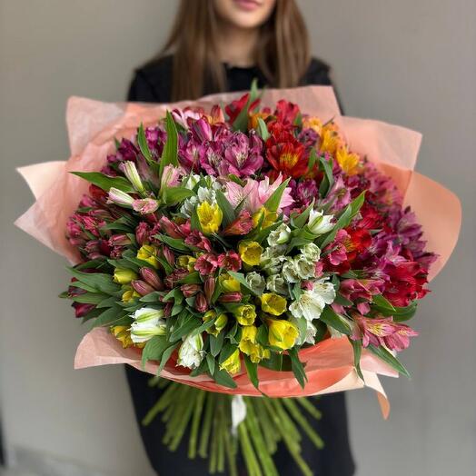 Bouquet 049 (букет из микса альстромерии)