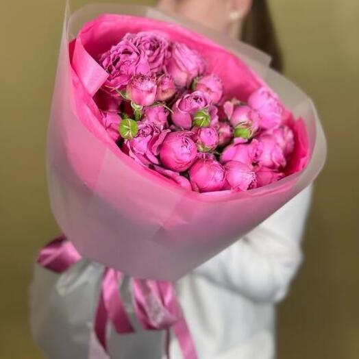 Букет  кустовых ( пион.) роз Мисти Баблс