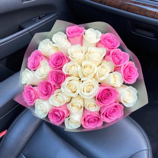 35 роз Нежность 🎀