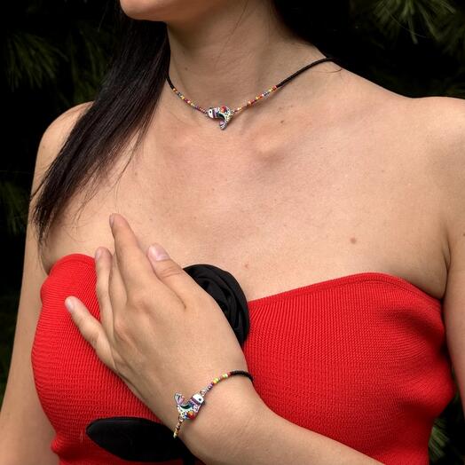 Комплект чокер и браслет Set of a choker and a bracelet