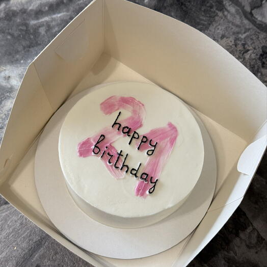 Бенто торт 10 см  с цифрами happy birthday