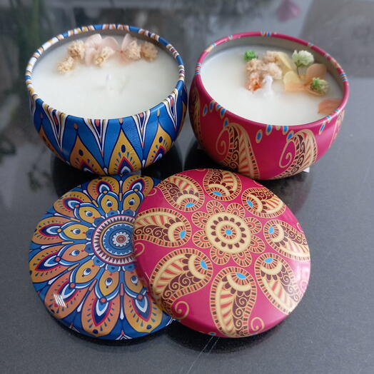 Zestaw z 2 świec sojowych (mały słoik)