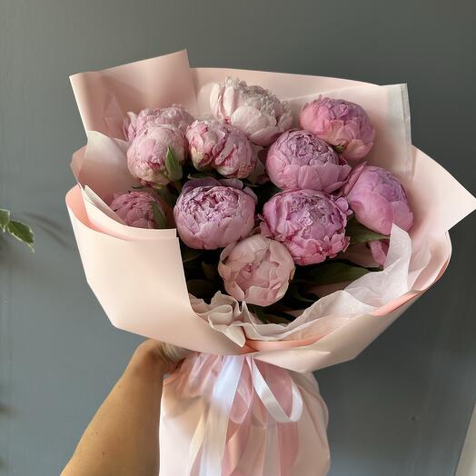 Акция!!!Букет из 11 нежных пионов💕