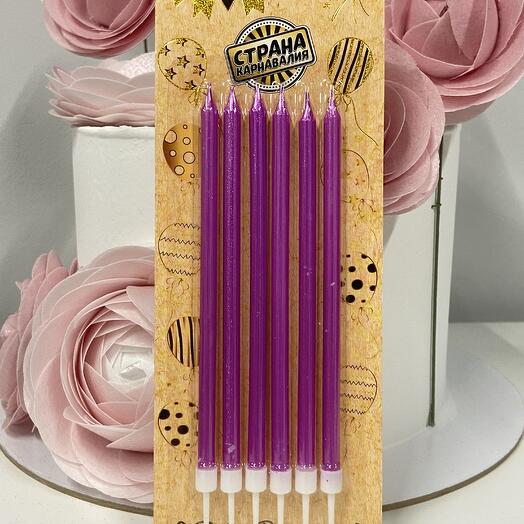 Свечи прямые (фиолетовый металлик)