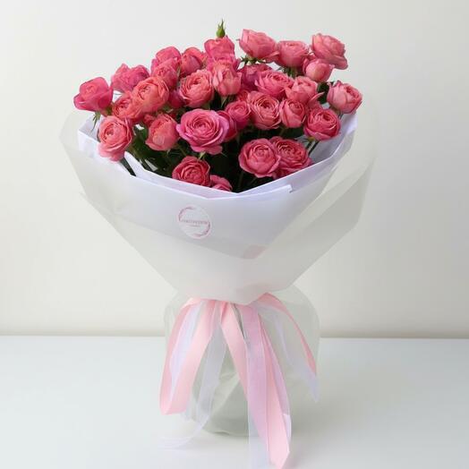 Букет розовых кустовых