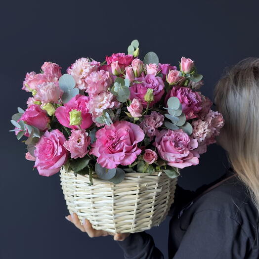Корзина цветов 60