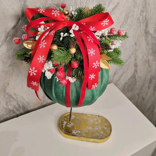 Новогодний шар на подставке 9