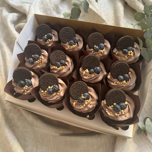Капкейки 12 шт с голубикой