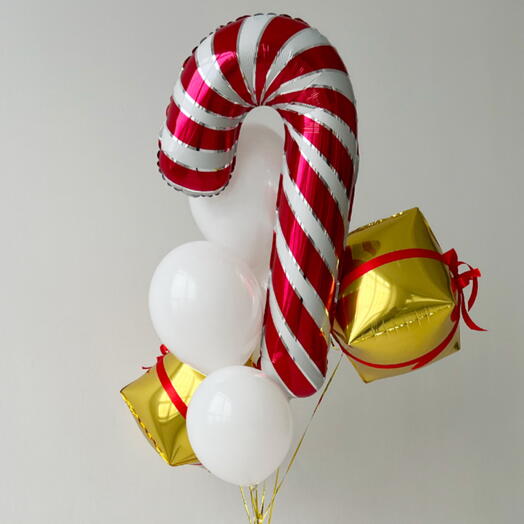 Набор воздушных Шаров Новый год 8шт. Set of helium balloon Candy Cone 8pcs