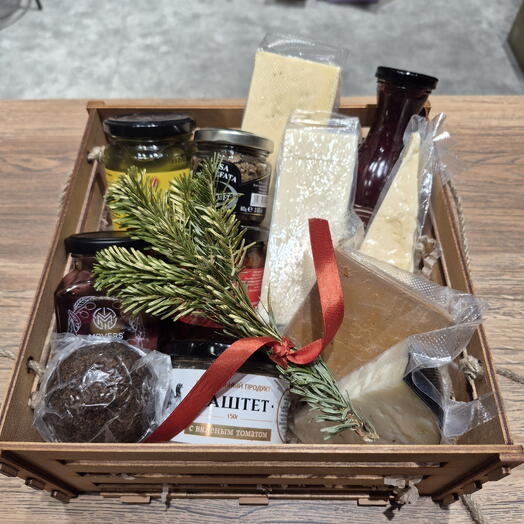 Подарочная Новогодняя корзина, новогоднее ассорти
