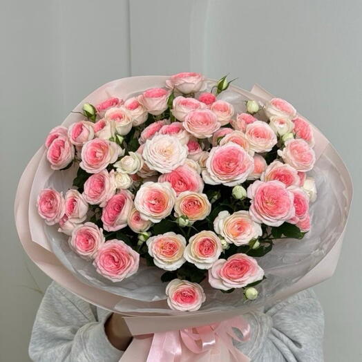 Кустовые розы 9 веток