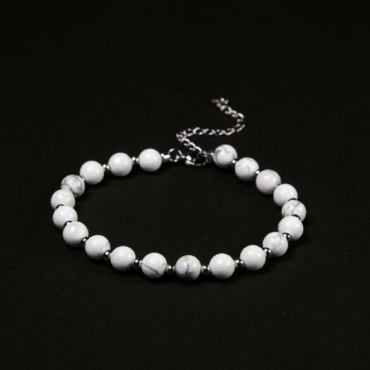 Браслет Самшит Магнезит 14K 19 см (BRA1146)