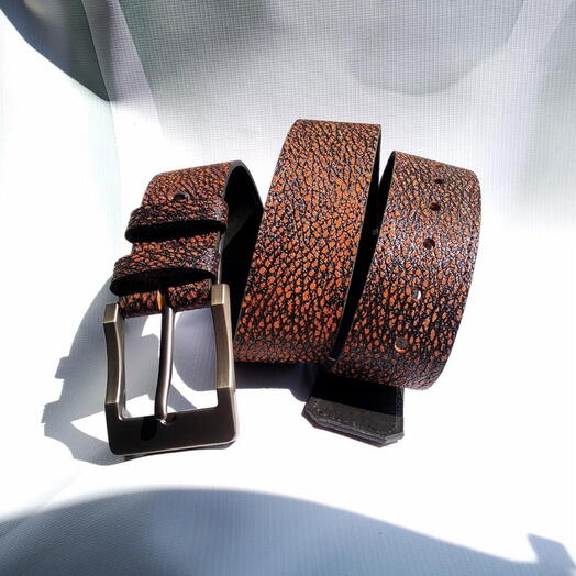 Коричневый ремень унисекс ширина 4 см высота 115 см