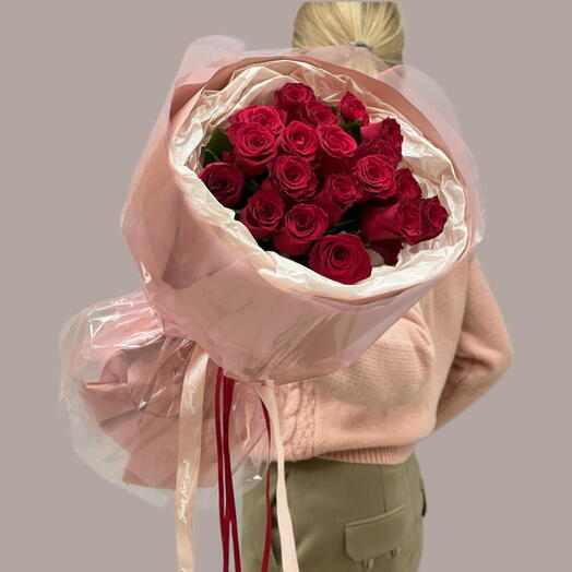 Букет «Sweet Love»️ роза красная 19 штук