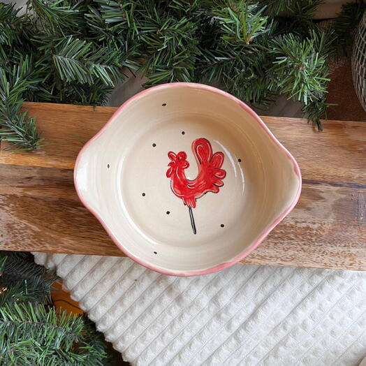 Тарелка глубокая керамическая "Петушок"