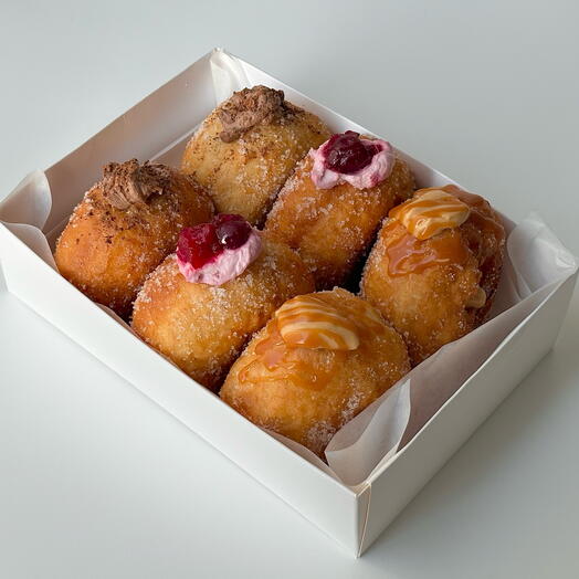 Набор берлинеров 6 шт с начинкой, сладкий набор