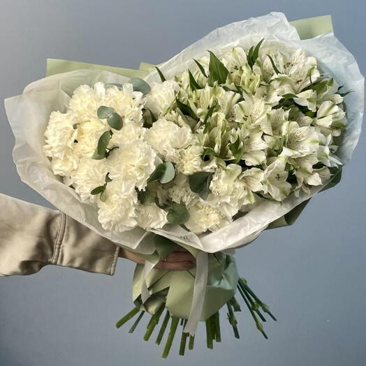 Альстромерия с диантусом