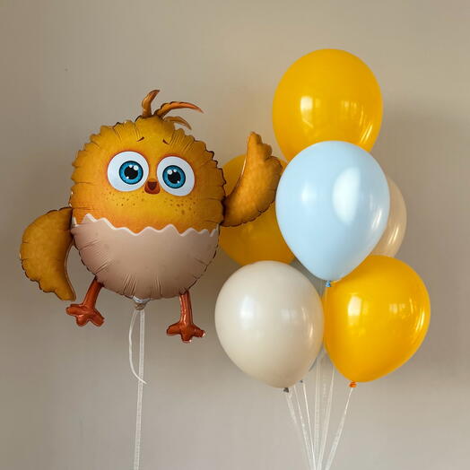Воздушные шары на день рождения ребенка , шар цыпленок цыпа цып для мальчика, для девочки